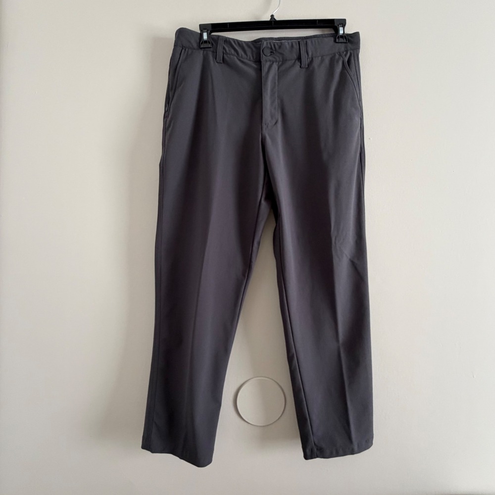 32 Degrees Cool Performance Chino Pants Mens 35x28 Gray Tech Travel Trousers